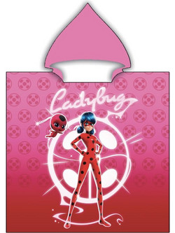 Borea Ladybug Παιδικό Πόντσο Θαλάσσης Microfiber Φούξια 55x110cm