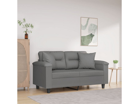 vidaXL Διθέσιος Καναπές Microfiber Ανθρακί 210x77x80cm 3200967