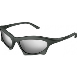 Balenciaga BB0229S 002 Ανδρικά Γυαλιά Ηλίου Πολυγωνικά Κοκάλινα Μαύρα με Γκρι Polarized Φακό