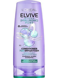 L'Oreal Paris Elvive Hydra Hyaluronic Pure Conditioner για Επανόρθωση για Λιπαρά Mαλλιά 300ml