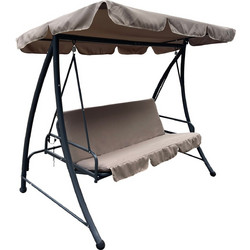 HomeMarkt Likid Τριθέσια Κούνια Μεταλλική Καφέ HM5980.02