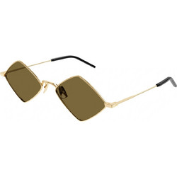 Saint Laurent SL302 011 Γυναικεία Γυαλιά Ηλίου Πολυγωνικά Μεταλλικά Χρυσά με Καφέ Polarized Φακό