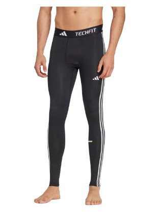 Adidas Techfit 3-STRIPES Ανδρικό Κολάν Μακρύ Μαύρο IN5587