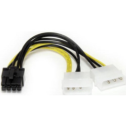 StarTech LP4PCIEX8ADP Καλώδιο Τροφοδοσίας 4-Pin Molex to 2 x 8-Pin PCIe 0.15m Multicolor