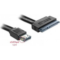 DeLOCK 84402 Καλώδιο Σκληρού Δίσκου eSATA to 22-Pin SATA 0.5m Black