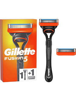 Gillette Fusion 5 Ξυραφάκι με Ανταλλακτικές Κεφαλές με 5 Λεπίδες & Λιπαντική Ταινία + Ανταλλακτικά Ξυραφάκια