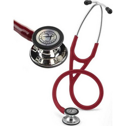 3M Littmann Cardiology IV Παιδιατρικό Καρδιολογικό Στηθοσκόπιο Non Chill με Διπλό Κώδωνα Burgundy Mirror 6170