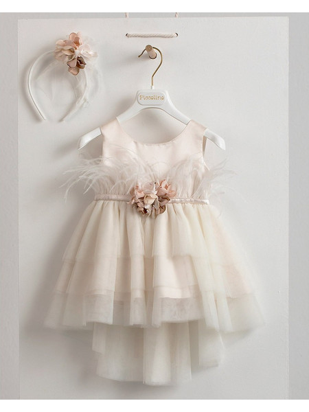 Piccolino Tiffany Βαπτιστικό Φόρεμα 2τμχ DR22S71-CHAMPAGNE