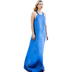 AGGEL Maxi Καλοκαιρινό Βραδινό Φόρεμα Μεταξωτό Royal Blue SS43024KF-1073