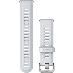 Garmin Λουράκι Σιλικόνης White / Silver (Forerunner 955)