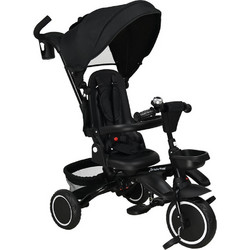 Bebe Stars Racer 360 Τρίκυκλο Ποδήλατο με Σκίαστρο & Χειρολαβή Μαύρο