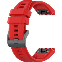 Techsuit QuickFit W060 Λουράκι Σιλικόνης Red (Garmin Fenix 3 / 5X / 3HR / 5X Plus / 6X / 6X Pro / 7X)