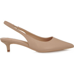 Exe Γόβες Slingback Δερμάτινες με Λεπτό Χαμηλό Τακούνι Nude S47001582581