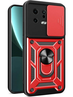 Bodycell Armor Slide Ring Holder Back Cover Red (Xiaomi 13)