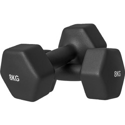 Sportnow Σετ Βαράκια Εξάγωνα Πλαστικοποιημένα 2x8kg