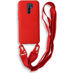 Bodycell Silicon Color Strap Back Cover Red (Xiaomi Redmi 9)