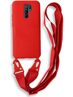 Bodycell Silicon Color Strap Back Cover Red (Xiaomi Redmi 9)