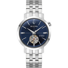 Bulova Aerojet Ανδρικό Ρολόι Αυτόματο με Ασημί Μεταλλικό Μπρασελέ 96A320