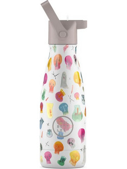 CoolPack Crazy Skulls Παιδικό Παγούρι Θερμός Ανοξείδωτο BPA Free Μπεζ 260ml