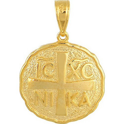 Million Diamonds Μενταγιόν Κωνσταντινάτο από Χρυσό 14K BE19471
