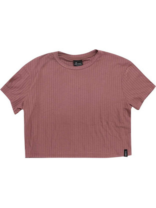 Target Παιδικό Crop Top Κοντομάνικο Μπορντό S24-14570-55