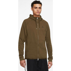 Jordan Essentials Ανδρική Ζακέτα Φούτερ με Κουκούλα και Φερμουάρ Σοκολατί DJ0886-385