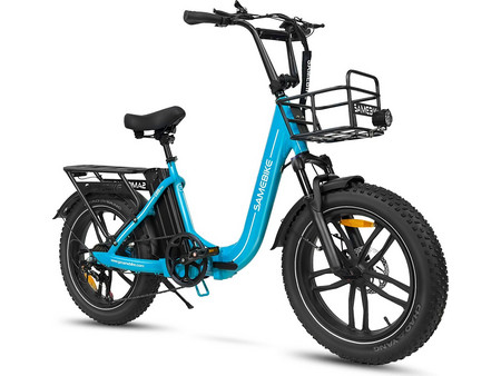 Samebike C05 Pro Σπαστό Ηλεκτρικό Ποδήλατο Πόλης 20" 500W με 7 Ταχύτητες και Δισκόφρενα Γαλάζιο