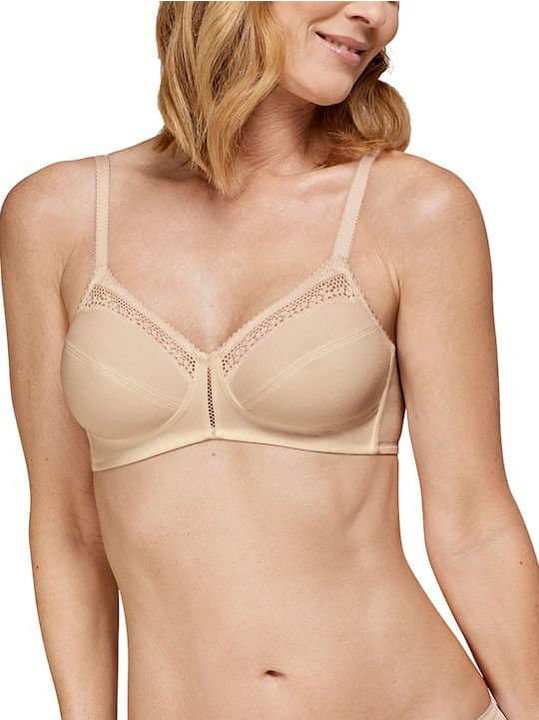 Triumph Cotton Beauty Σουτιέν Minimizer με Ελαφριά Ενίσχυση χωρίς Μπανέλα Μπεζ 10094814-00KF