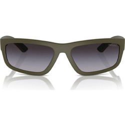 Prada PS05ZS 15X09U Ανδρικά Γυαλιά Ηλίου Τετράγωνα Κοκάλινα Καφέ με Μαύρο Degradee Φακό