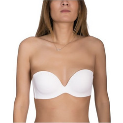 Luna Σουτιέν Strapless Push Up χωρίς Μπανέλα Λευκό 11062