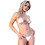 Chilirose Bikini Set Τριγωνάκι String Λευκό CR-4381