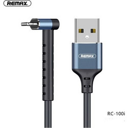 Remax RC-100i Angle 90° USB-A to Lightning Cable 1m Black 6954851298533