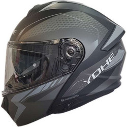 Yohe 935SV Grafity Matt Anthracite White Κράνος Μηχανής Flip-Up 1650gr