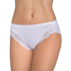 Sloggi Romance Ψηλόμεσο Γυναικείο Slip με Δαντέλα Λευκό 10031895-0003