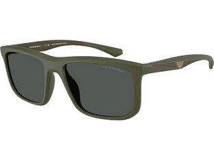 Emporio Armani EA4234U 618487 Ανδρικά Γυαλιά Ηλίου Τετράγωνα Κοκάλινα Πράσινα με Μαύρο Φακό