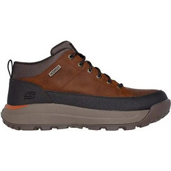 Skechers Ανδρικά Αρβυλάκια Δερμάτινα Καφέ Αδιάβροχα 210900-CDB
