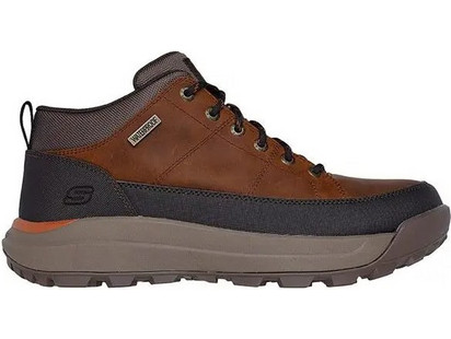 Skechers Ανδρικά Αρβυλάκια Δερμάτινα Καφέ Αδιάβροχα 210900-CDB