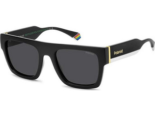 Polaroid Eyewear PLD6224SX 807M9 Ανδρικά Γυαλιά Ηλίου Τετράγωνα Κοκάλινα Μαύρα με Μαύρο Φακό
