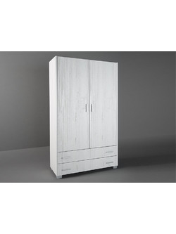 Klikareto Δίφυλλη Ντουλάπα Ρούχων Λευκή 105x50x180cm 500-00877