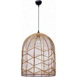 Heronia Lighting Cage/40 Κρεμαστό Φωτιστικό Οροφής με Σχοινί Μονόφωτο E27 31-1381