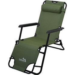 Cattara Comfort Ξαπλώστρα Πολυθρόνα Παραλίας Μεταλλική Πτυσσόμενη με Μαξιλάρι Χακί 001-27901