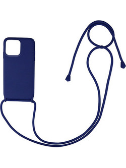 Sonique Silicone CarryHang Back Cover Navy Blue (iPhone 13 Pro)