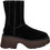 UGG Classic Twin Seam Γυναικεία Μποτάκια Suede Μαύρα με Χοντρό Χαμηλό Τακούνι και Γούνα 1158313-0071