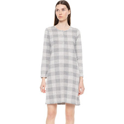 Pink Label Γυναικείο Νυχτικό Χειμωνιάτικο Βαμβακερό Γκρι W1656