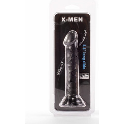 X-Men 5.5" Ultra Soft Ρεαλιστικό Dildo με Βεντούζα 14cm Μαύρο