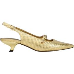 Katy Perry The Micro Γόβες Slingback Δερμάτινες με Λεπτό Χαμηλό Τακούνι Χρυσές KP3284-710