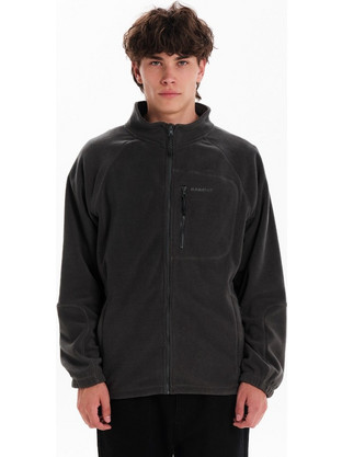 Basehit Ανδρική Ζακέτα Fleece με Φερμουάρ Χακί 242.BM29.15