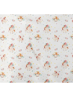 Dimcol Unicorn 209 Πάνα Αγκαλιάς Χασέ Λευκή Σομόν 80x80cm
