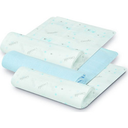 Interbaby Bear Πάνες Αγκαλιάς Πράσινο Mint Γαλάζιες 70x55cm 3τμχ