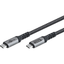 Goobay Braided USB-C to USB-C 240W 0.5m Grey 74210